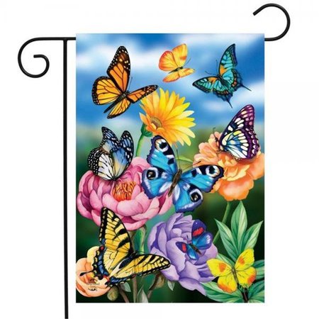 BRIARWOOD LANE 12.5 x 18 in. Butterflies in the Garden Spring Floral Butterfly Garden Flag BLG01587